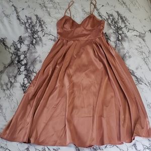 Pink Satin Dress